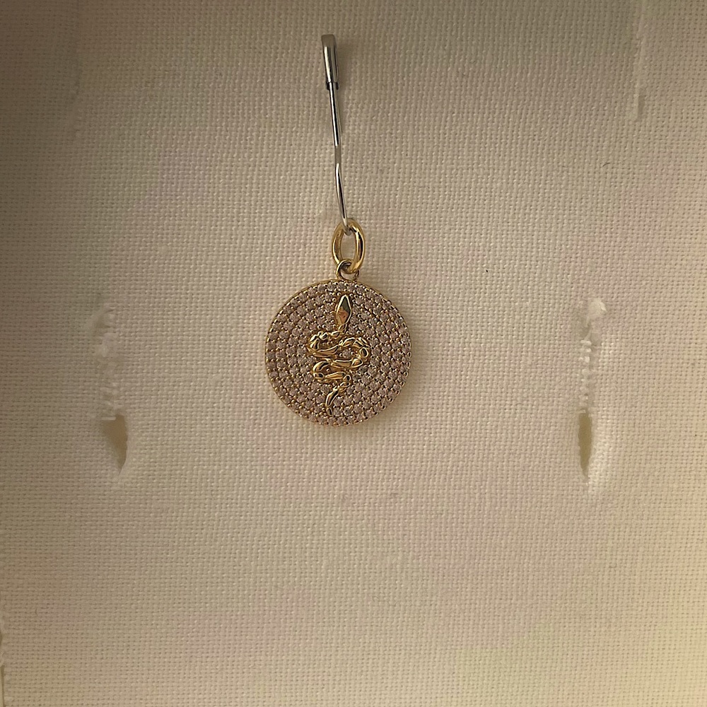 Melanie Auld snake gold vermeil pendent